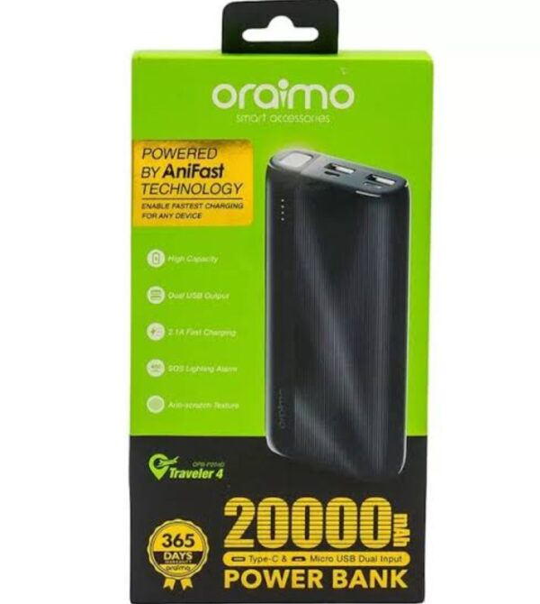 Oraimo Power Bank 20000mAh price in Nigeria